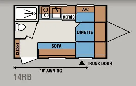 K-Z Sportsmen Classic 14RB floor plan