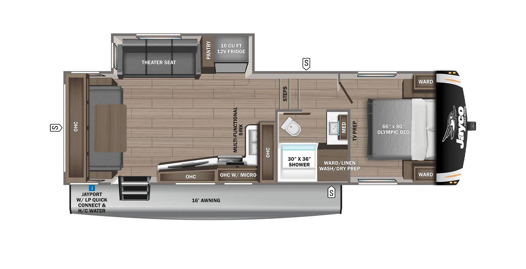 Jayco Eagle HT Fifth Wheels 25RUC floor plan