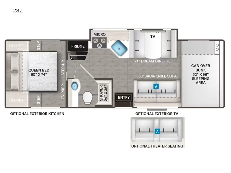 2027 Thor Motor Coach Chateau 28Z - Floor plan