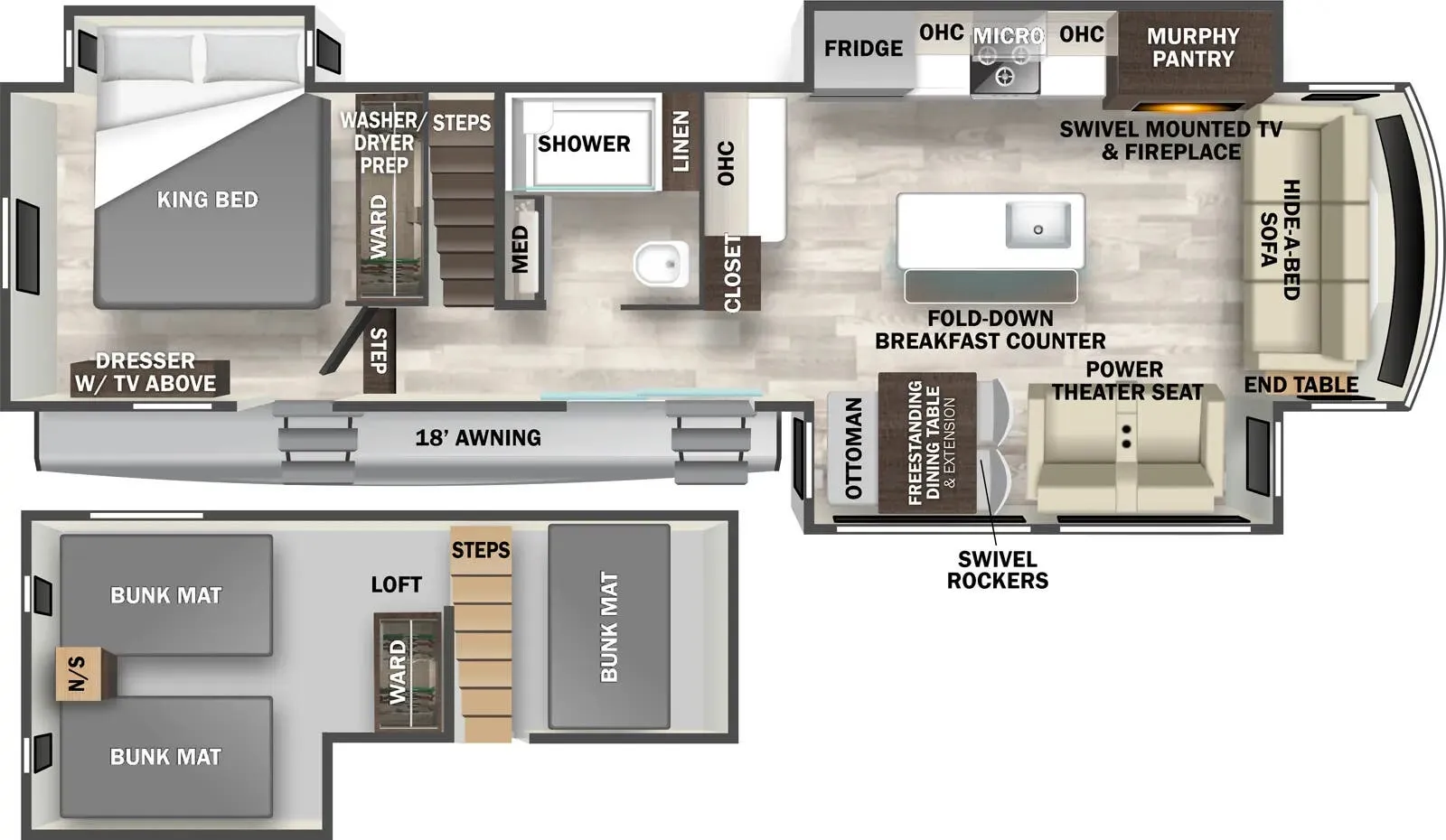 Forest River Cedar Creek Cottage 40CDL floor plan