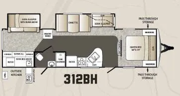 Keystone Outback 312BH floor plan