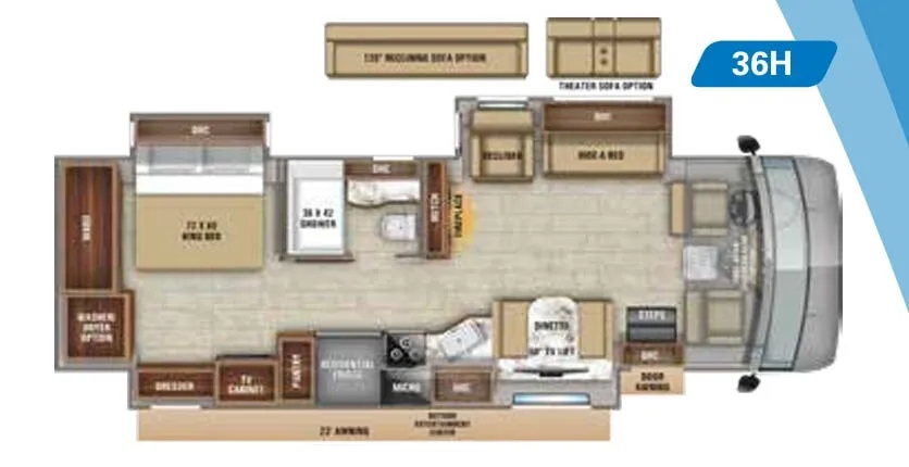 Jayco Precept Prestige 36H floor plan