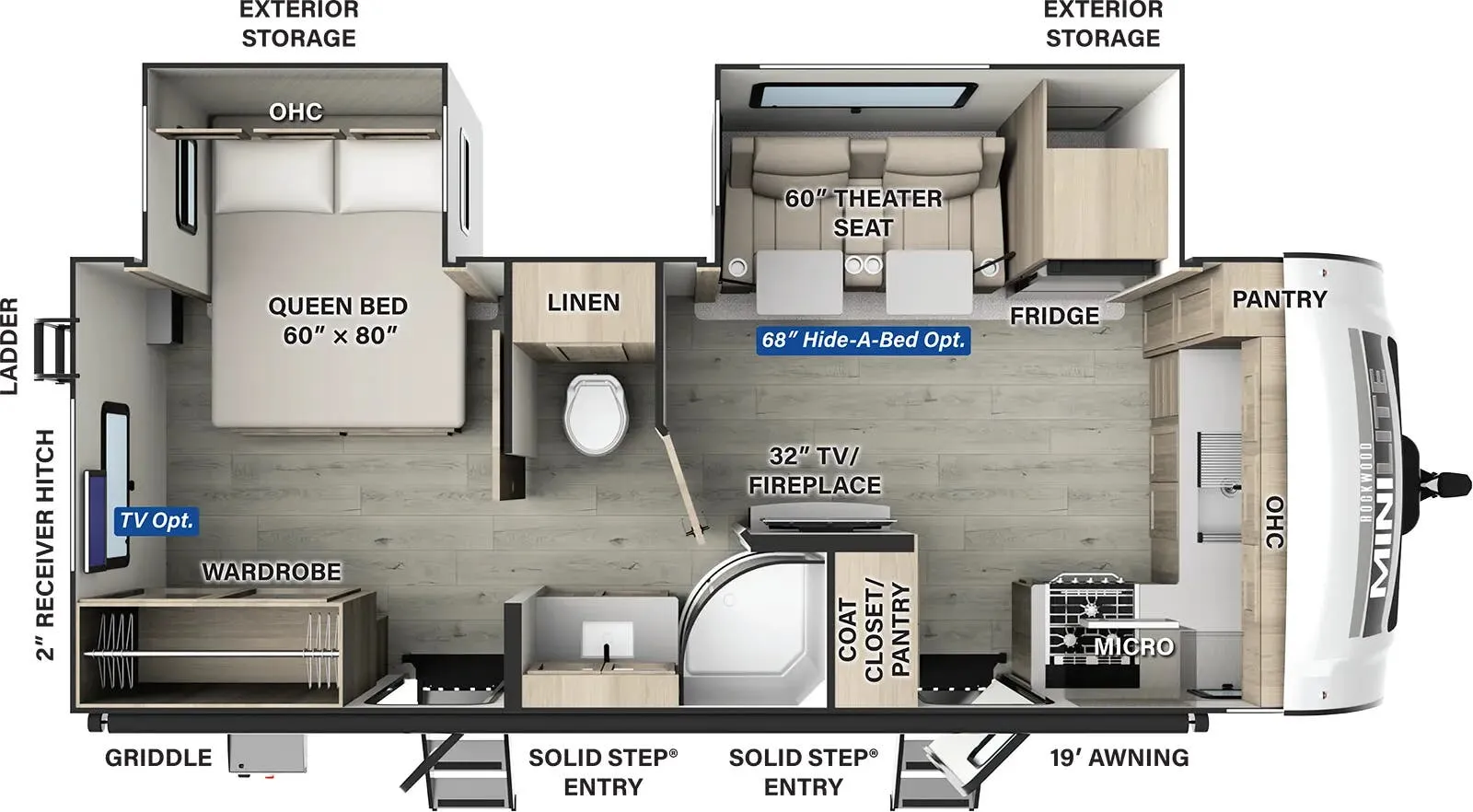 Forest River Rockwood Mini Lite 2516S floor plan
