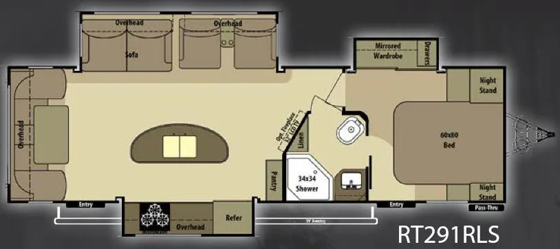 Highland Ridge Open Range Roamer RT291RLS floor plan