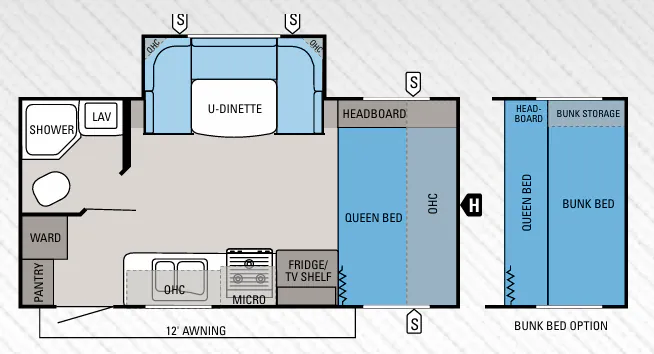 Jayco Jay Feather 197 floor plan