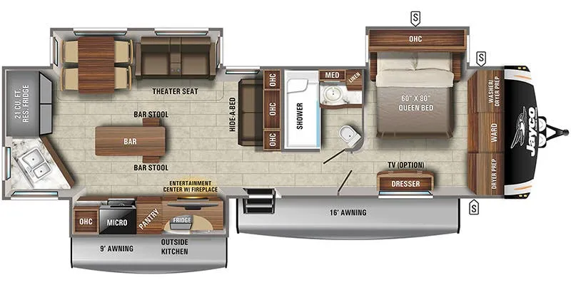 2020 Jayco Eagle 332CBOK floor plan