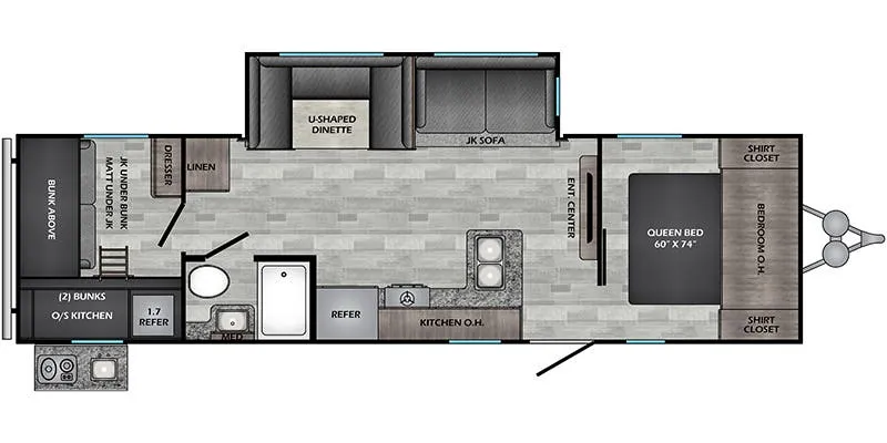 2022 CrossRoads Zinger ZR290KB - Floor plan