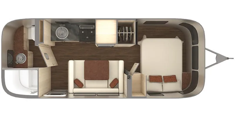 2022 Airstream International 23FB floor plan