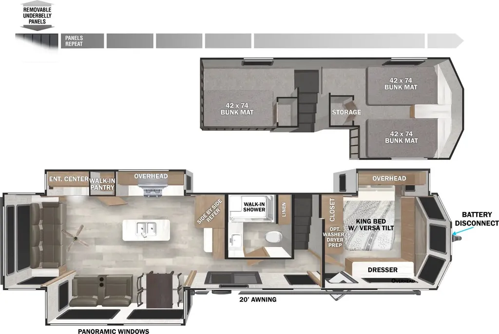 2026 Forest River Salem Grand Villa 42DL floor plan