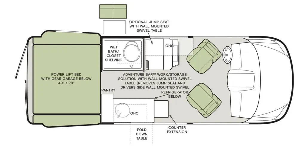2026 Tiffin GH1 GH1 floor plan
