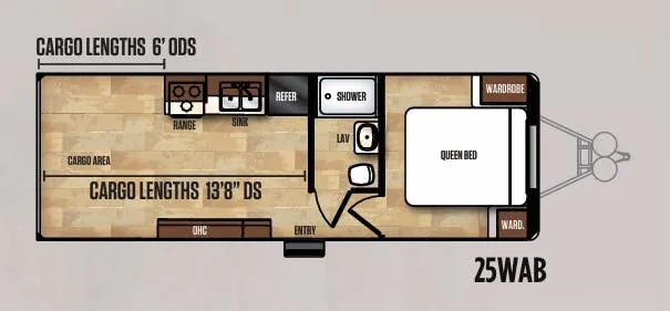 Forest River Work and Play FRP 25WAB floor plan