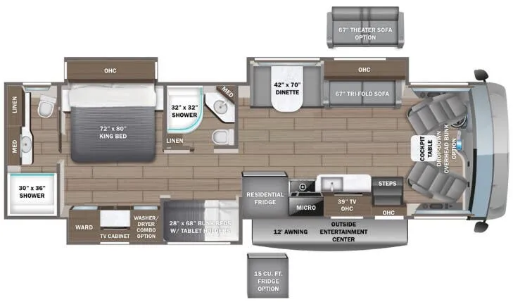 Entegra Coach Vision XL 36A floor plan