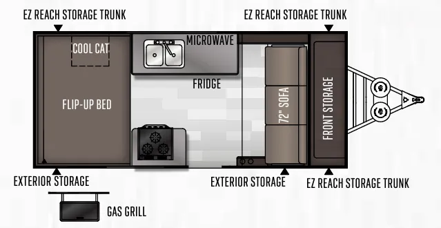 Forest River Flagstaff Hard Side T21FSHW floor plan