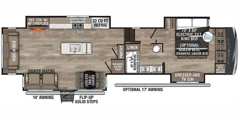 K-Z Durango Gold G383RLQ floor plan