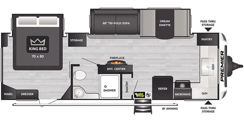 Keystone Premier 25FKPR floor plan
