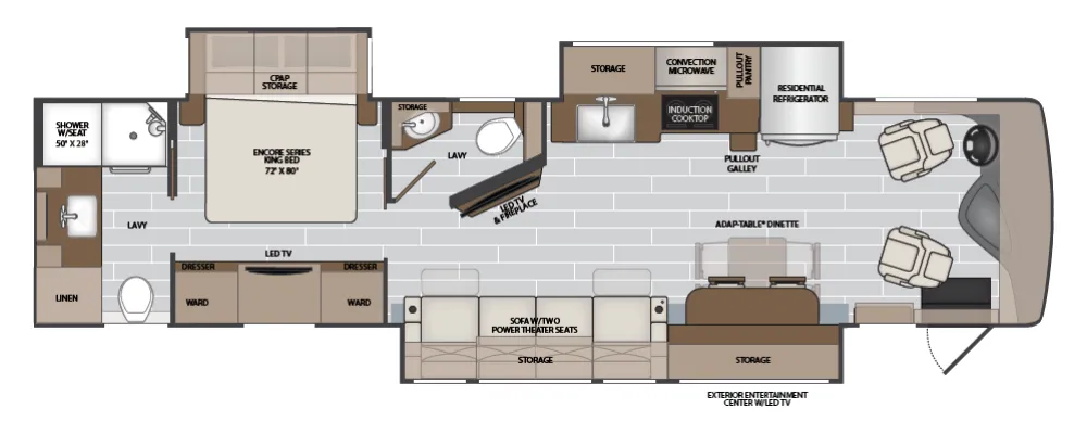 Holiday Rambler Nautica 37S floor plan