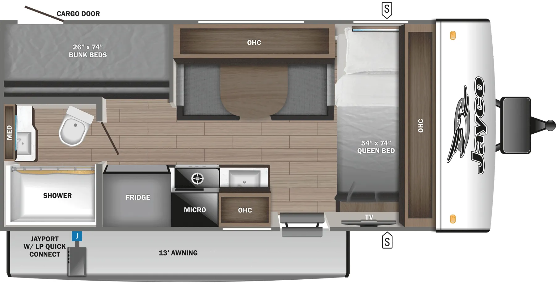 Jayco Jay Feather Micro 171BH floor plan