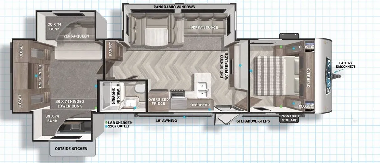 2022 Forest River Salem 31KQBTS - Floor plan