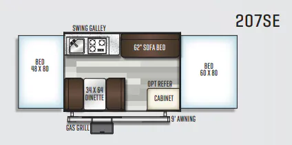 Forest River Flagstaff SE 207SE floor plan