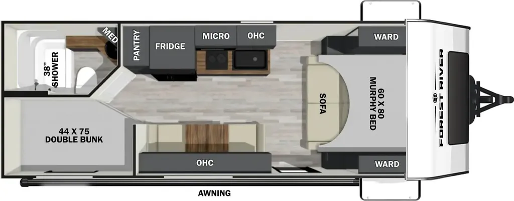 2025 Forest River IBEX 19MBH floor plan