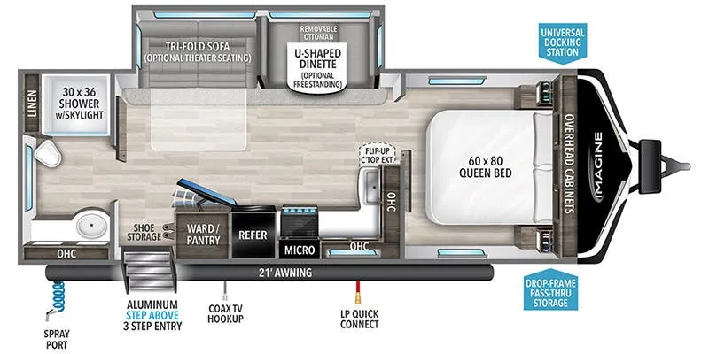 2024 Grand Design Imagine 2600RB floor plan