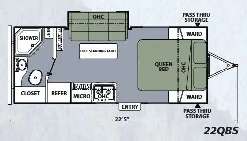 Coachmen Apex Ultra-Lite 22QBS floor plan
