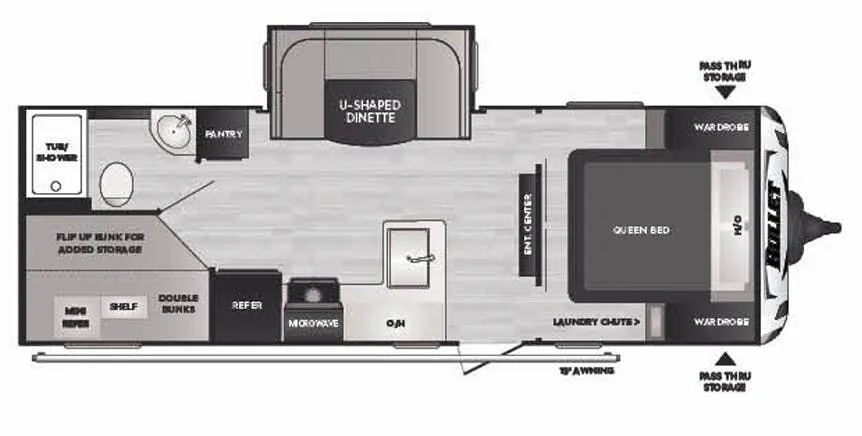 Keystone Bullet Crossfire 2430BH floor plan