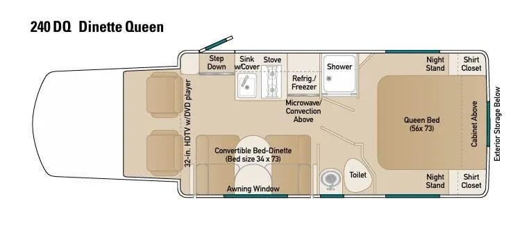 Coach House Platinum II 240 DQ floor plan