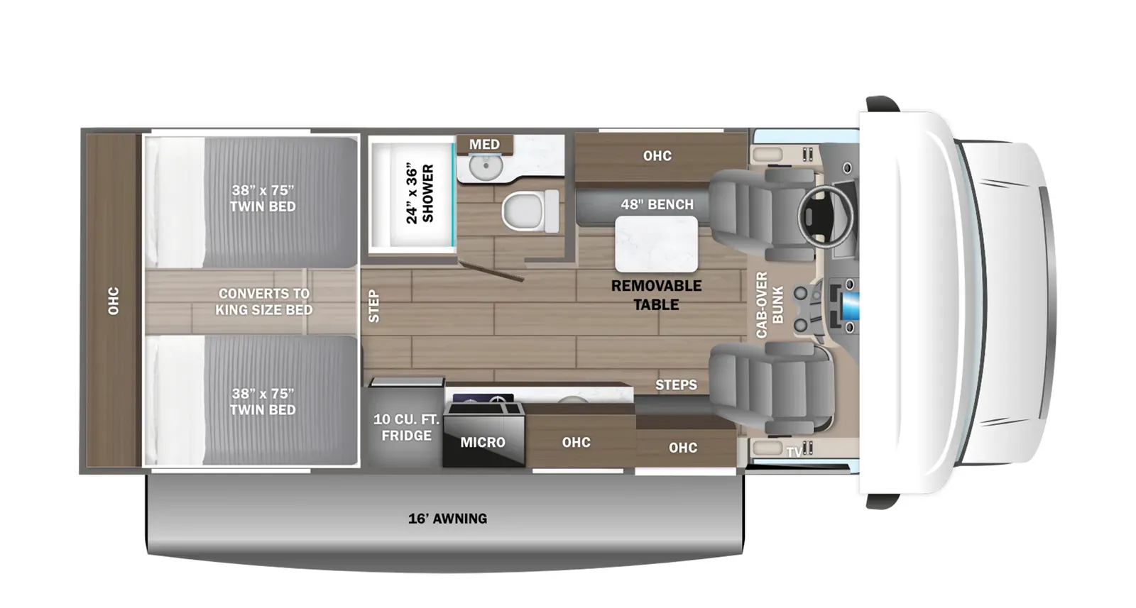 2025 Jayco Redhawk SE 22TF - Floor plan