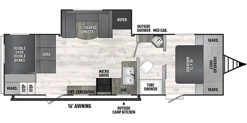 Coachmen Clipper 6K Series 262BHS floor plan