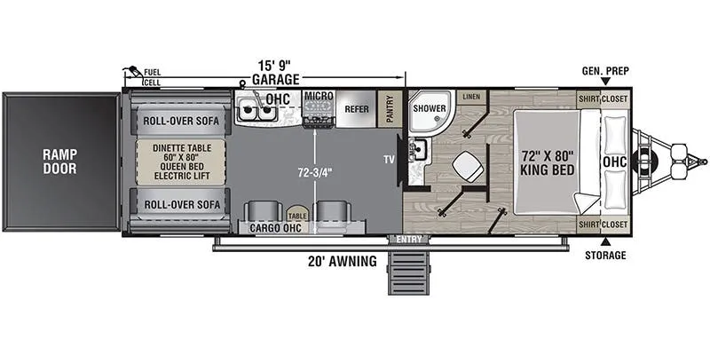 2023 Forest River Work and Play 27KB floor plan