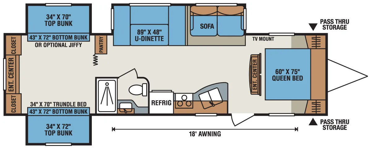 K-Z Sportsmen S331BH floor plan