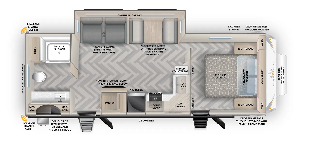 2024 Ember RV Touring Edition 26RB - Floor plan