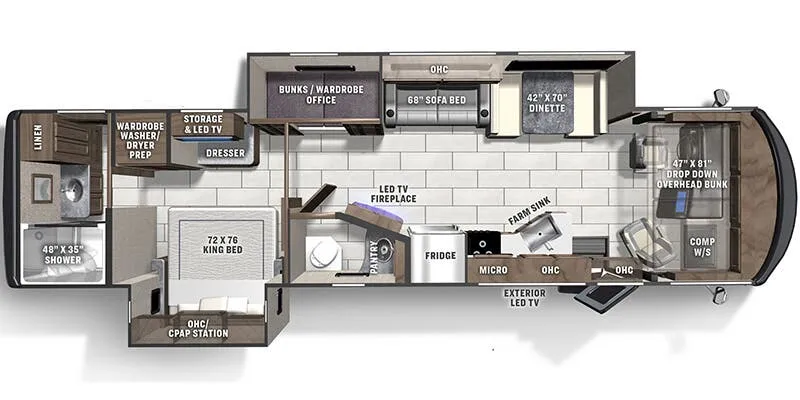 2026 Coachmen Mirada 35ES - Floor plan