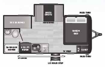 Keystone Hideout 176BH floor plan