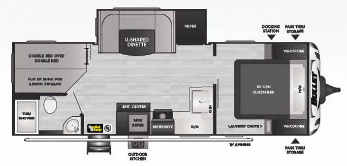 Keystone Bullet Premium 250BHSWE floor plan