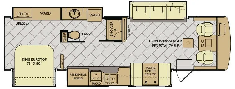 Fleetwood Southwind 36P floor plan