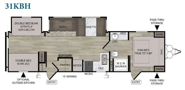 2020 East to West Silver Lake 31KBH - Floor plan