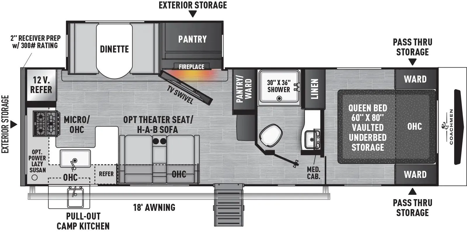 Coachmen Freedom Express Ultra Lite 274RKS floor plan