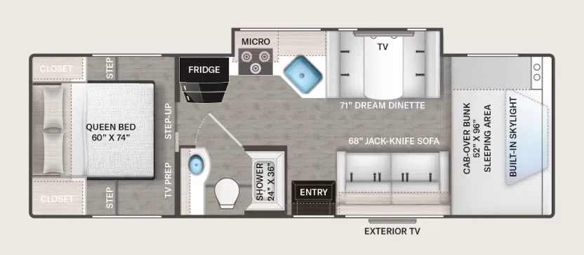 Thor Motor Coach Freedom Eddie Bauer 28EB floor plan