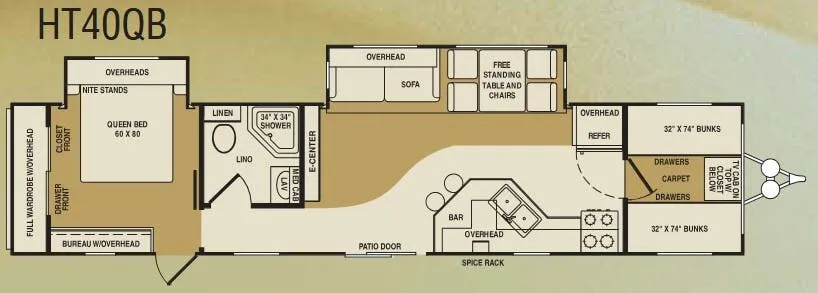 CrossRoads Hampton HT40QB floor plan