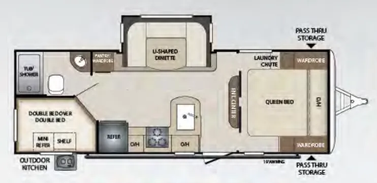 Keystone Bullet 243BHSWE floor plan