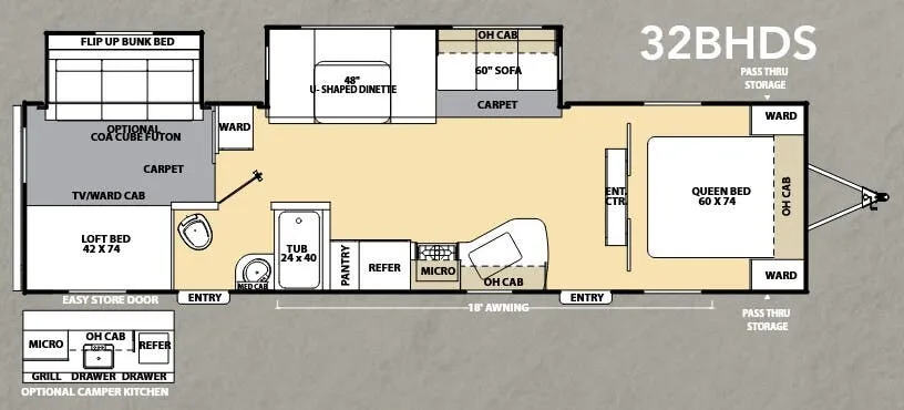 Coachmen Catalina Deluxe 32BHDS floor plan