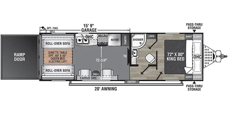 Coachmen Adrenaline 27LT floor plan