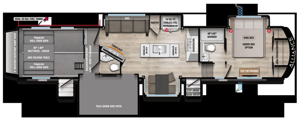 2026 Alliance RV Valor 42V14 - Floor plan