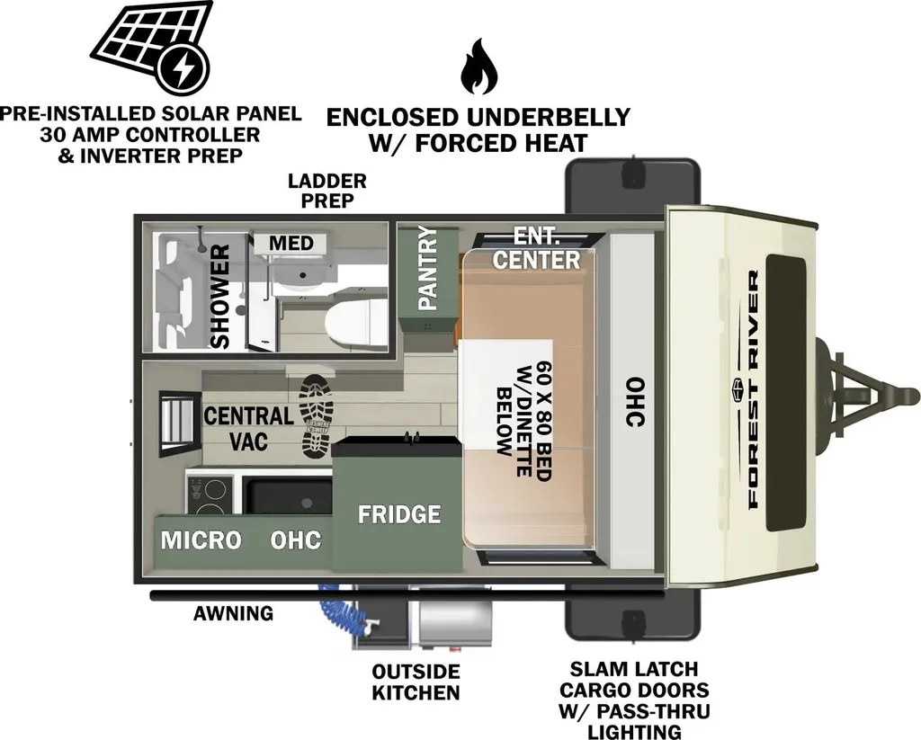 2025 Forest River No Boundaries NB181 floor plan