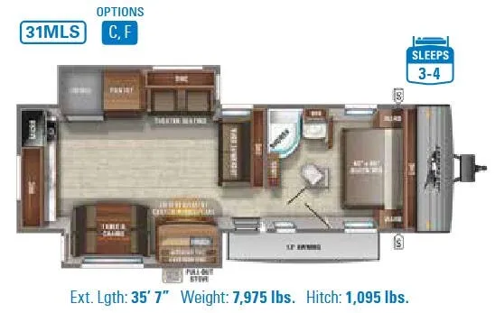 Jayco Jay Flight 31MLS floor plan