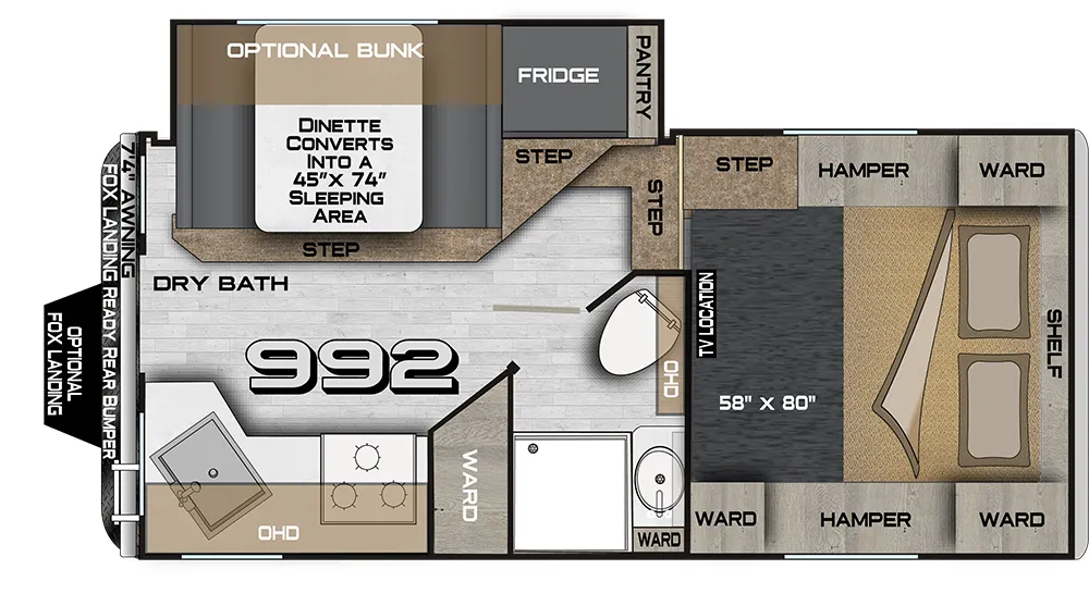 2026 Northwood Arctic Fox 992 - Floor plan
