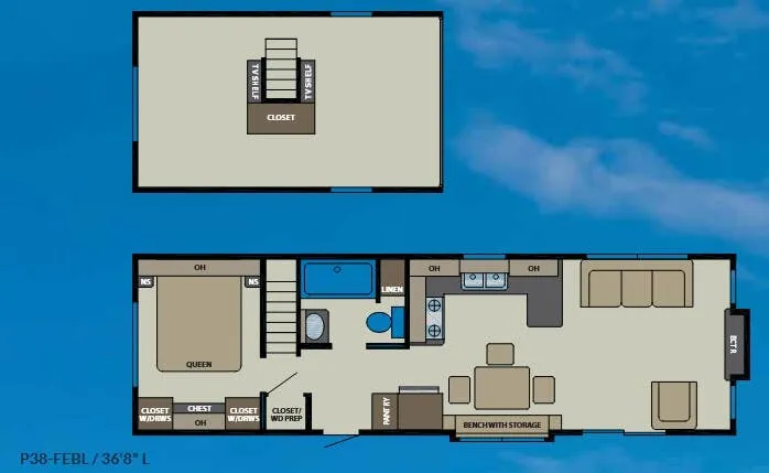 Canterbury RV Parkvue P38-FEBL floor plan