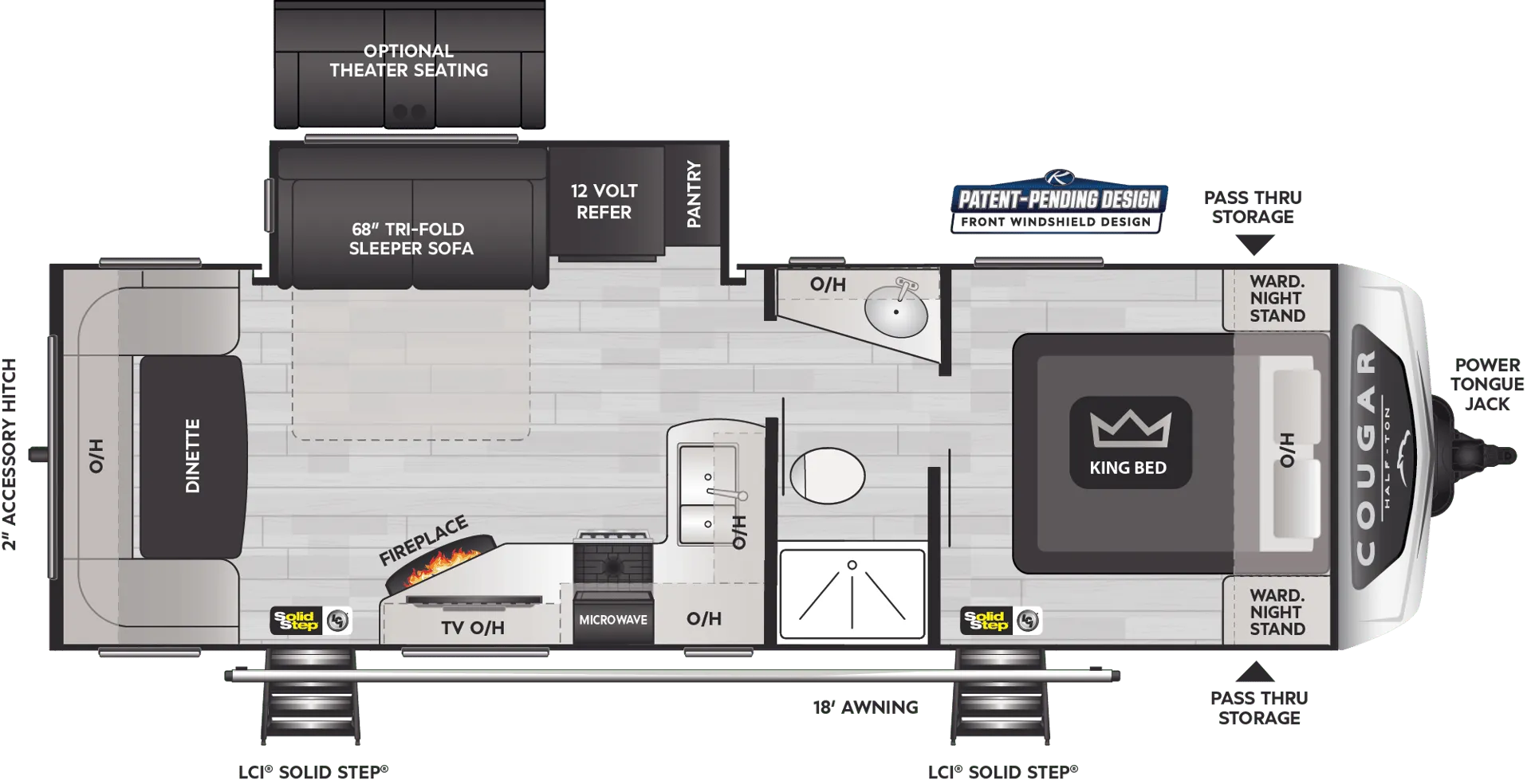 2024 Keystone Cougar Half-Ton 25RDSWE - Floor plan